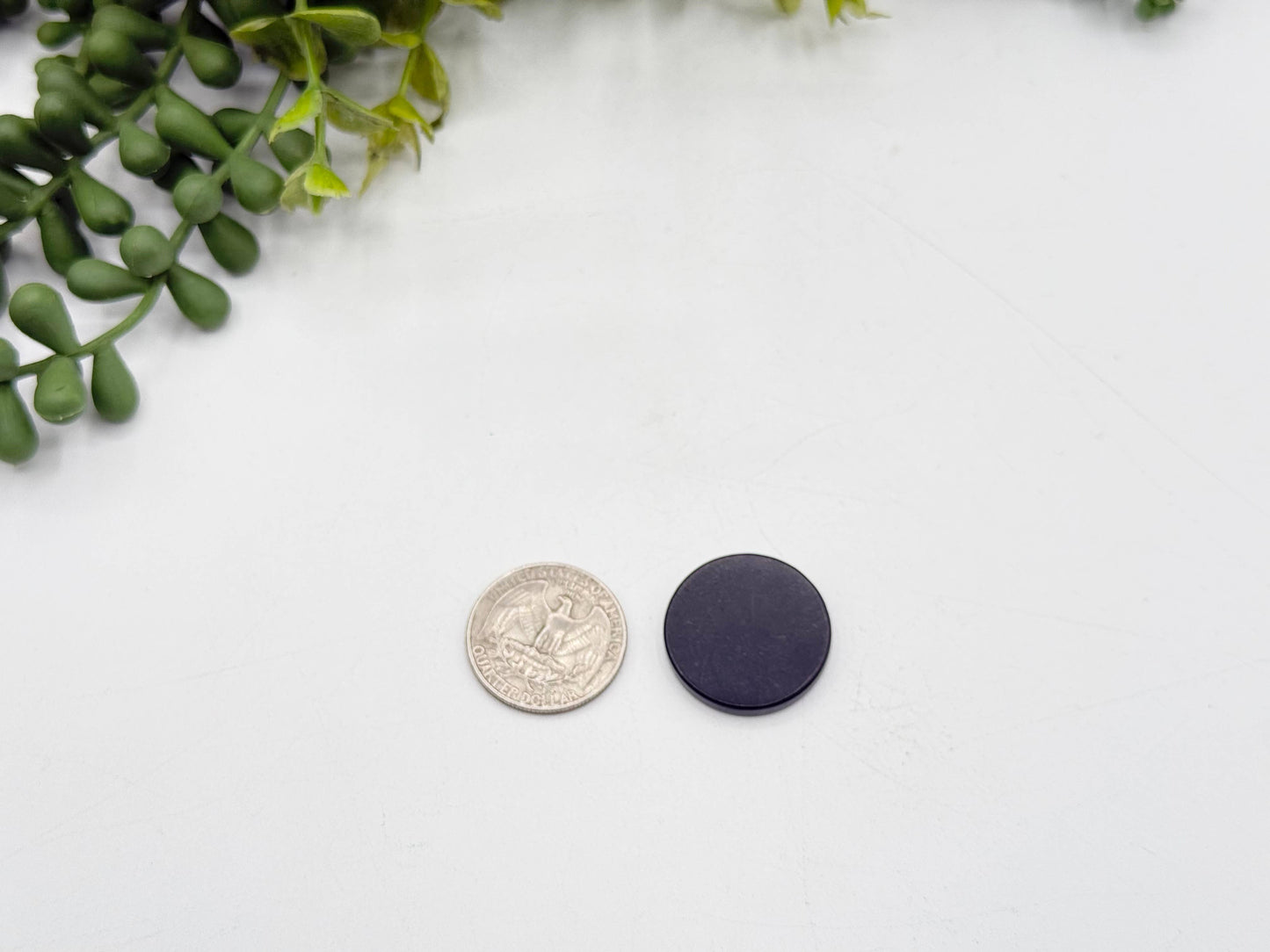 TheTayloredJean - Shungite EMF Cell Phone Tile Plain Round - 25MM Diameter